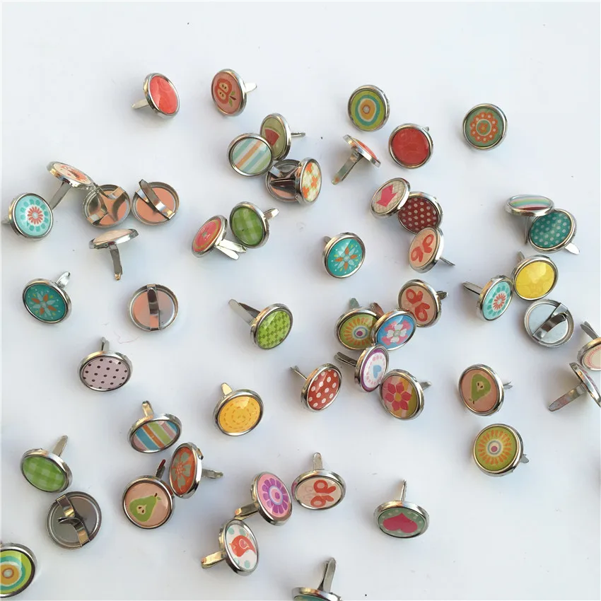 24pcs 12mm Coloful DIY Decorative Scrapbooking Embellishment Fastener