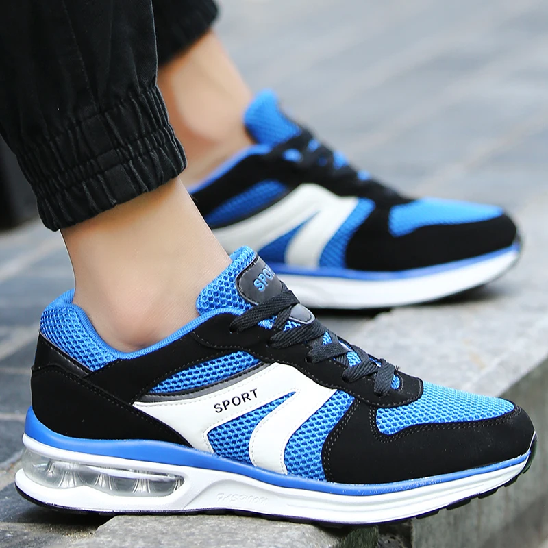 Mens Trainers Shoes Runners Walking Male Cheap Breathable Light Racer ...