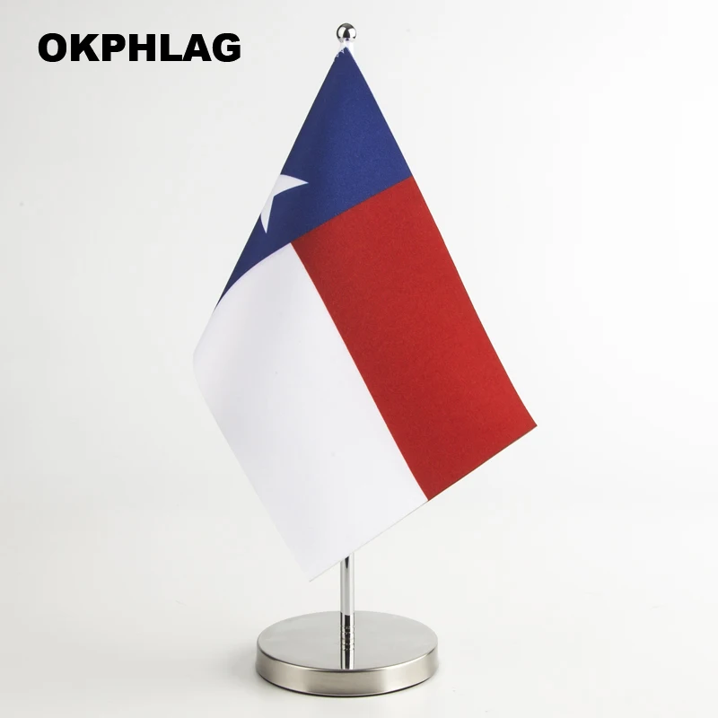 Uinted States Texas States Desk Flag With Stand 14 21cm Table