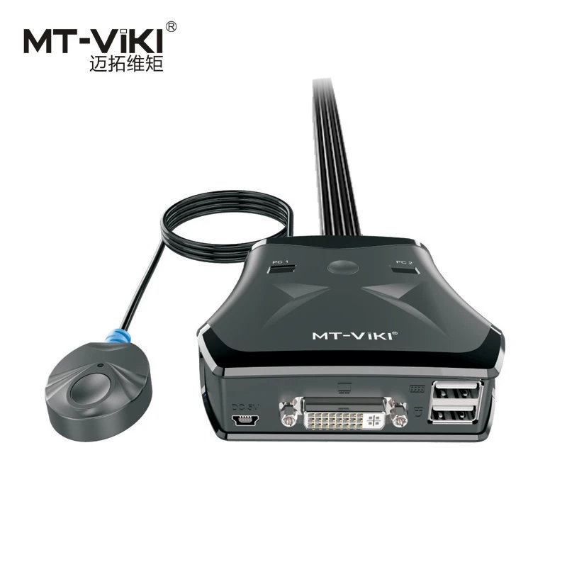MT VIKI New Design MT VIKI 2 Port DVI KVM Switch USB with