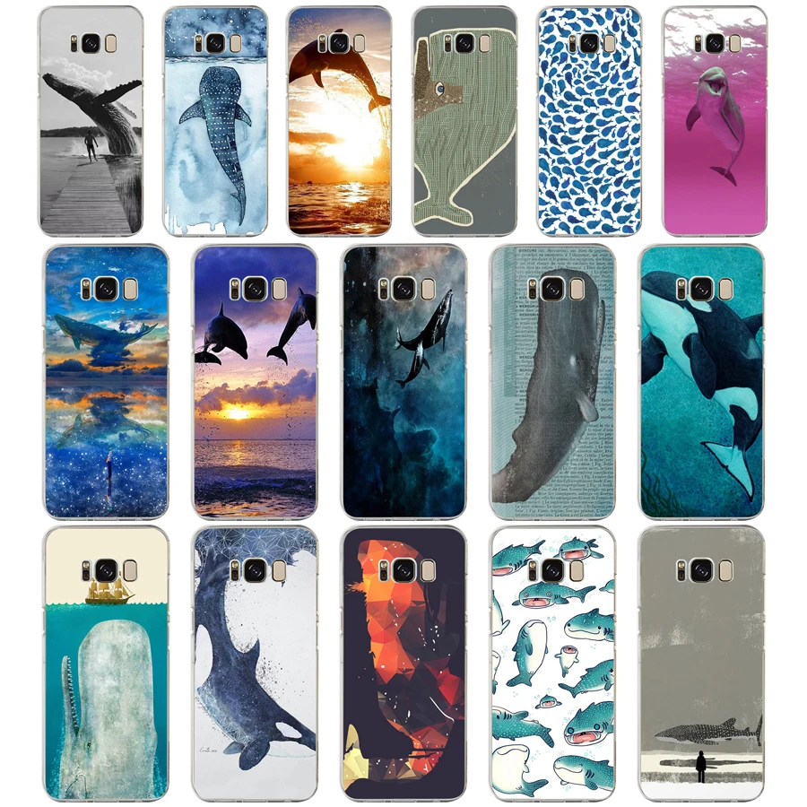 

83G Whale Sharks Soft TPU Silicone Cover Case for samsung Galaxy s6 s6 edge s8 s9 plus case