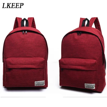 

1Pc Backpacks Women Canvas backpack Soft back Solid Bag Fashion Soft Handle mochilas mujer Escolar rucksack School Bag for girls