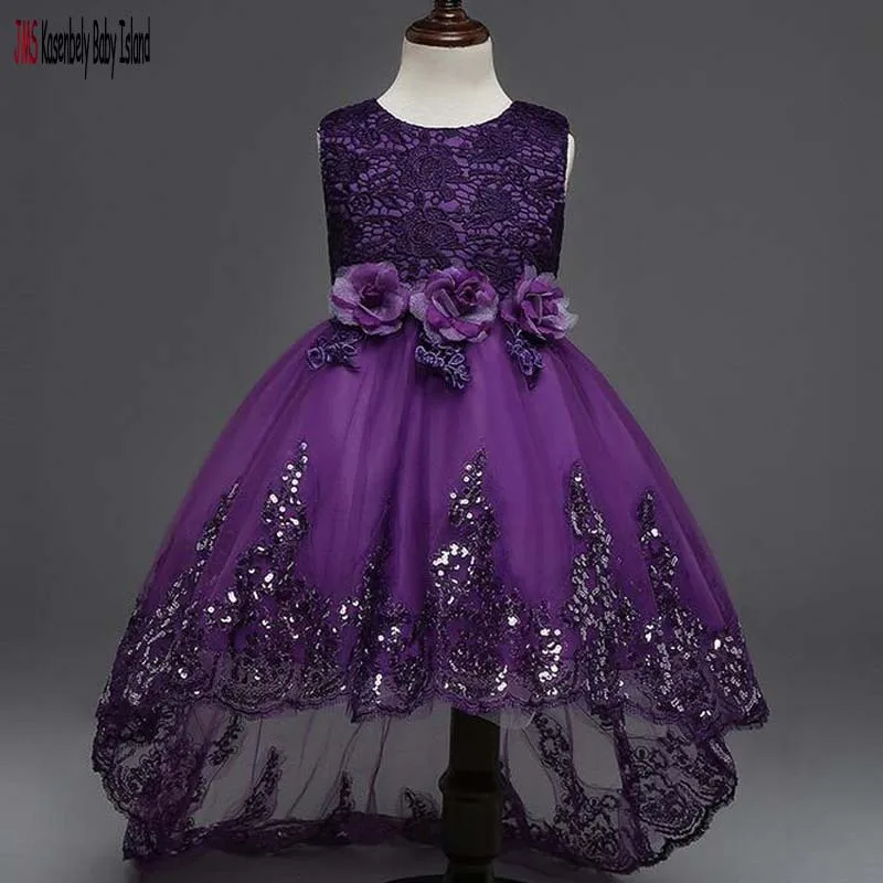 

JMS Kasenbely 4-12Y Children Dress Lace Children Clothing Girls Flower Girls Party Dress Children Dresses For Dancing