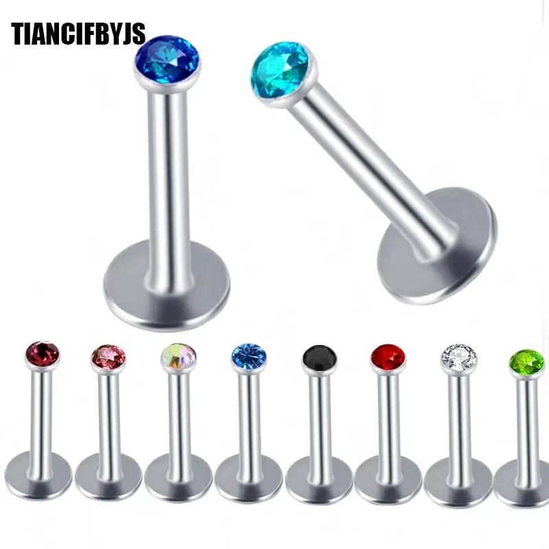 

TIANCIFBYJS 10pcs 16G 6/8/10mm Eyebrow Nose Lip Ears Rings Punk Unisex Body Piercing Jewelry Tragus Earring Helix Cartilage