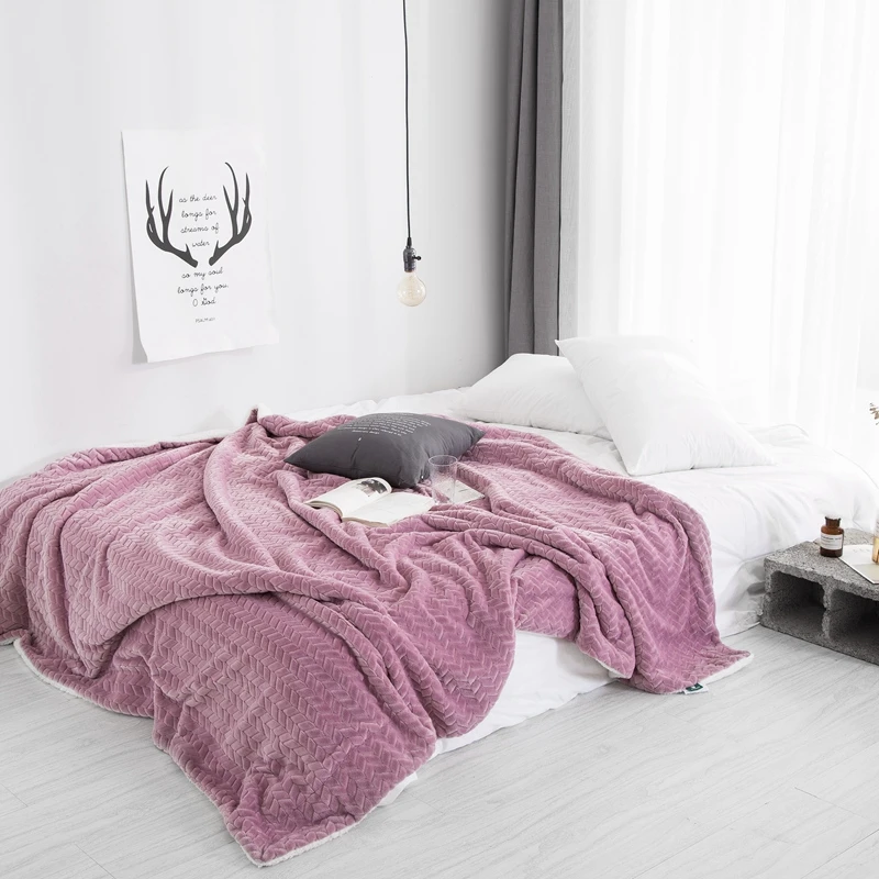 Drop ship chunky blanket christmas decorations for home light purple