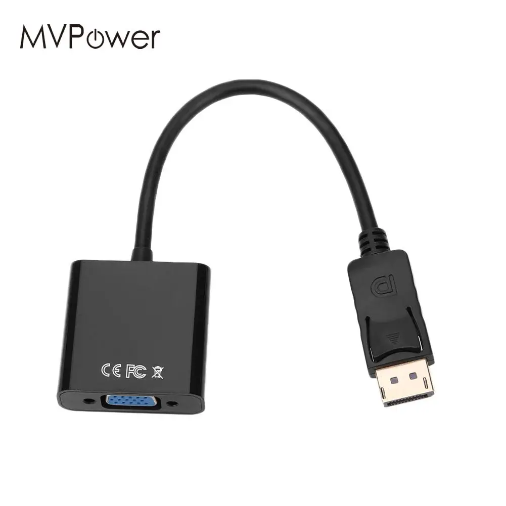 DP To VGA Thunderbolt Adapter Conversion Line Cord Cable Wire For Macbook Mac on