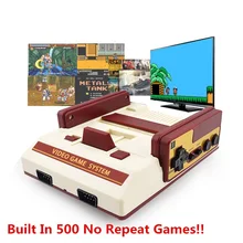 Ретро двойной контроллер 8 бит мини игровая консоль семья ТВ портативные игровые приставки видео игра встроенный 500 без повтора игры для детей