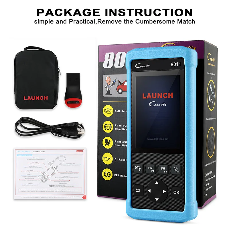 Устройство чтения кода LAUNCH Creader CR8011 Профессиональный OBD2 Авто диагностический