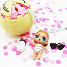 2018 confetti pop 10cm big lql doll in balls 3 series Egg toys for girls party action figure water spray color changing Dress Up