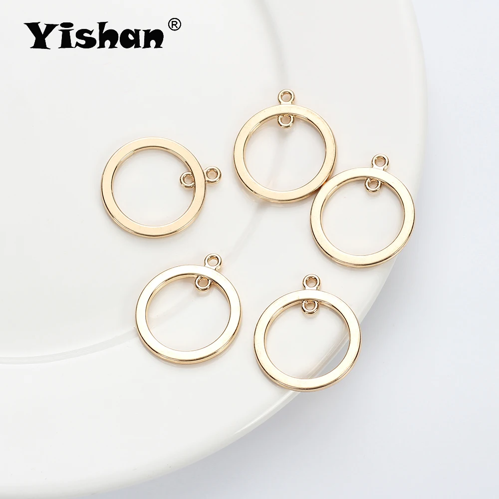 Yishan 10 шт./лот Золотые круглые подвески аксессуары для серег браслет и ожерелье