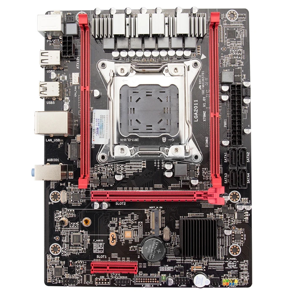 

Kllisre X79 M-S2.0 motherboard LGA2011 ATX USB2.0 PCI-E NVME M.2 SSD support REG ECC memory and Xeon E5 processor