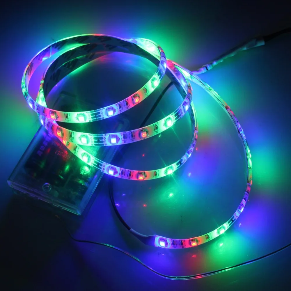 Светодиодные ленты 3528 SMD 60 Светодиодный s/m RGB ленты света с пультом дистанционного управления Управление гибкая лента домашняя