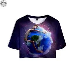 Frdun Tommy LIL DICKY Earth 3D Сексуальная поясничная футболка с короткими рукавами 2019 Новый стиль Летняя 3D футболка Женская мода Повседневная Футболка