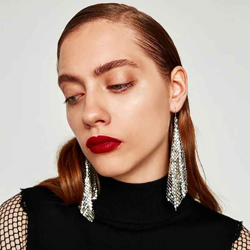 

Fashion Punk Style Charm Drop Earrings Women Trendy Boho Style Hanging Tassel Earrings Statement Jewelry Earrings Gift