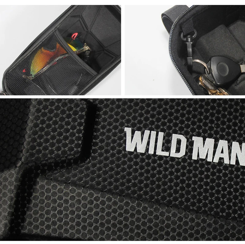 WILD MAN Rainproof Multifunctional Folding Bike Bag Bicycle Handlebar Bag Panniers EVA Hard Shell Front Cycling Bag Accessories (18)