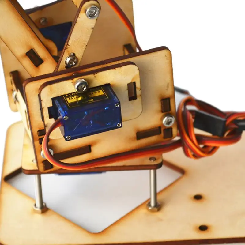 4DOF деревянная рука механический рычаг комплект с SG90 сервопривод для Arduino светильник для игрушки на радиоуправлении, модели массового производства запасных частей