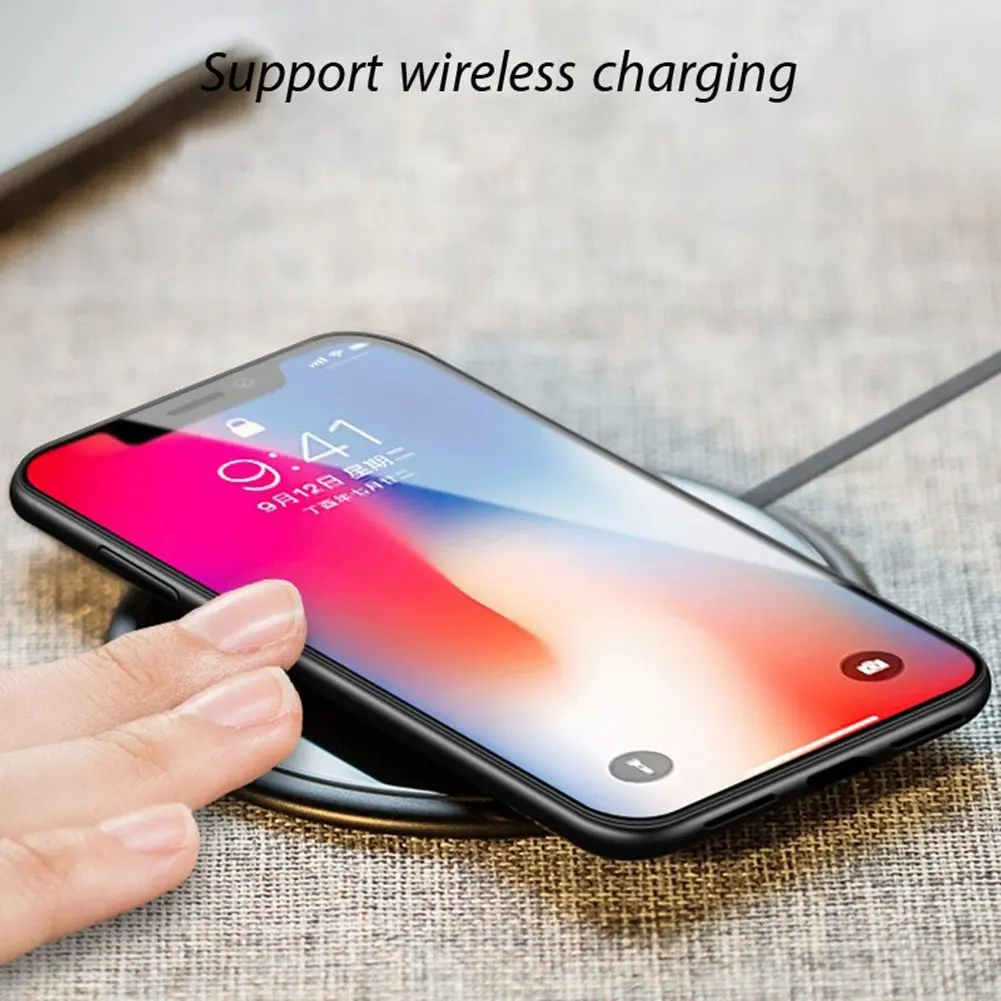 Luxury Magnetic Adsorption Case for iPhone X 8 7 Plus Tempered Glass Back Built-in Magnet Case for iPhone 7 8 Metal Bumper Cover