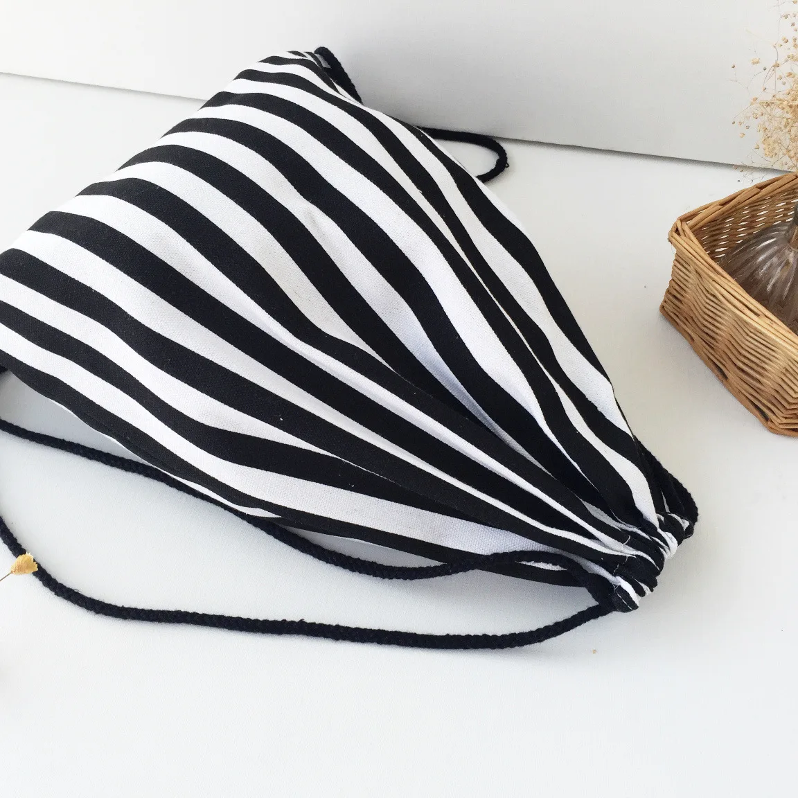 الأزياء شريط القطن والكتان تخزين أكياس لشاطئ في السفر الغسيل ماكياج الحقيبة softback الرجل المرأة الرباط حقيبة