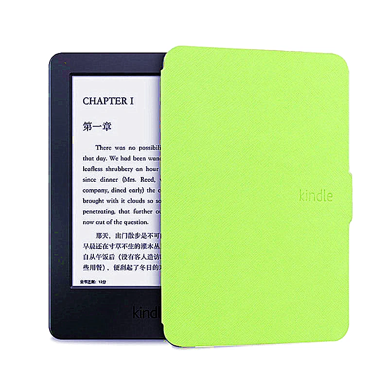 Кожаный смарт-чехол Wake Up and Sleep для Fundas Amazon Kindle Paperwhite 1/2 + защита экрана стилус