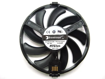 を Freeshipping FDC10H12S9-C クーラーファン交換 Xfx AMD Radeon R7 370 RX 470 480 570 580 RX460 RX 460 グラフィックスカード冷却ファン