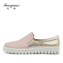 Fanyuan/весенние женские лоферы; повседневная обувь на платформе; смешанные белые туфли на плоской подошве; Вулканизированная обувь; мягкие криперы; мокасины; Уличная обувь