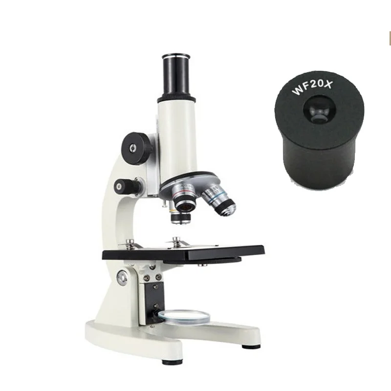 

Biological Microscope WF10X/WF16X/WF20X 40-800X Eyepieces Home Lab Monocular Microscope Kids Gift Slides Set