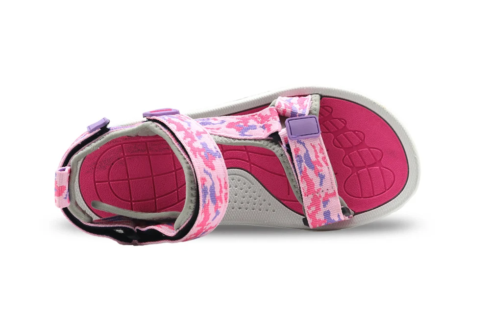 Apakowa Unisex Little Kid Boys Girls Summer Peep-Toe Beach Walking 3 Strap Sport Sandals Child Washable Quick Drying Water Shoes