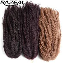 Razeal 4 упаковки г 100 г синтетический марли косы вязаный крючком волосы афро твист плетение волос высокое температура волокно