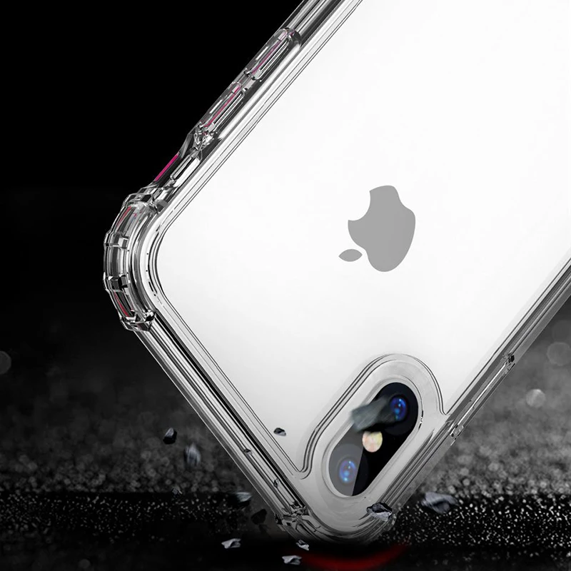  Mode Stoßfest Bumper Transparent Silikon Telefon Fall Für iPhone 11 X XS XR XS Max 8 7 6 6S plus Kl