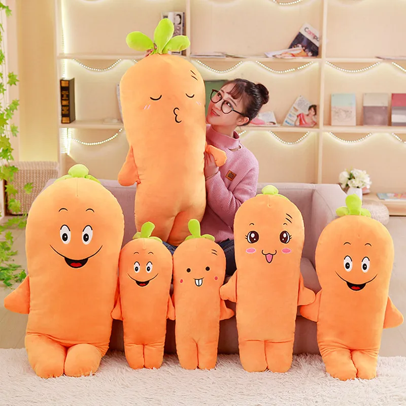 60CM Soft Filled Toys Simulated Carrot Vegetables Carrot Filled Pillows