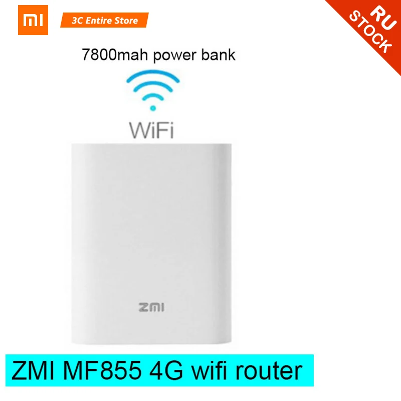 

Xiaomi zmi MF855 7800mAh wifi Power Bank 3G 4G Wireless Router power bank Mobile Unicom Telecom 4G LTE Wifi Router power bank