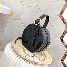 Женская сумка-мессенджер, модная, на одно плечо, маленькая квадратная сумка, круглая сумка, на молнии, узор, один слинг, винтажная, модная, милая, для девушек