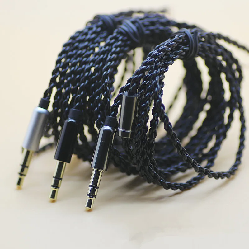 DIY ie800 кабель для наушников один кристалл медные провода 14 ядро X4 высококлассный