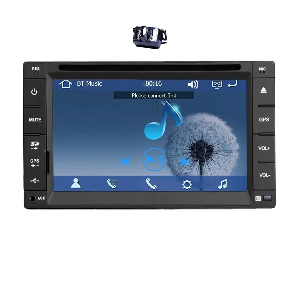 6.2Inch Double 2 Din Head Unit GPS Navigation Car DVD Player built in Bluetooth Car Stereo AM/FM