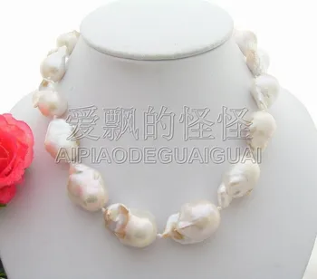 

N013022 Rare Natural 20x30MM AA Nucleated Flameball Keshi Pearl