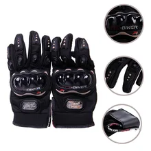 1 par de Tela de Toque Luvas de Dedos Completos Para Motocross que Compete a Motocicleta Ciclismo Protective Protetor de Artes