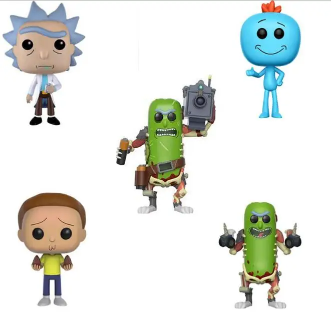 

10cm Rick and Morty 174 Mr Meeseeks Pickle Vinyl Dolls Action Figure PVC Toys