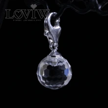 Модные Европейский серебристый Хрустальная подвеска-шар Шарм Fit браслет для Томас для женщин