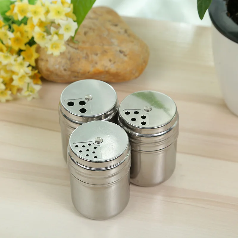 120pcs/lot Stainless Steel Kitchen Spice Jar Pepper Pot Storage Bottles