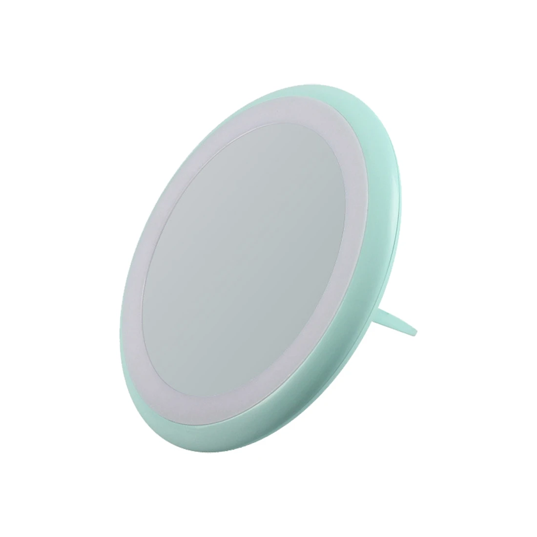 Небольшой портативный светодиодный светильник зеркало для макияжа Круглая Форма карманное компактное зеркало для макияжа с подсветкой