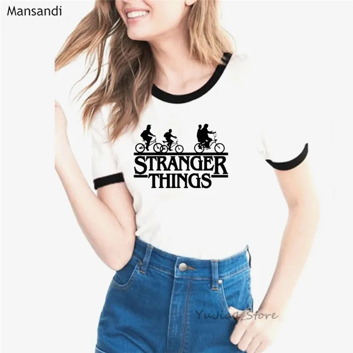 Summer stranger things 3 t shirt graphic tees women funny shirt femme Upside Down Eleven Tshirt summer top female t-shirt - Color: Y42408 B