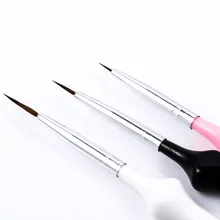 3 шт акриловый лайнер для рисования, кисти для дизайна ногтей, инструменты для французского лака, гелевая ручка, ручка для тыквы, инструменты для маникюра, удобные в использовании