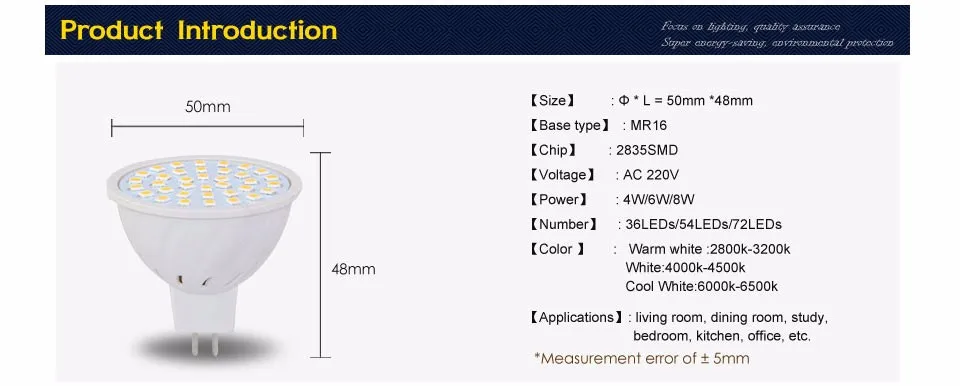 1 шт. высокая яркость E27 MR16 GU10 220 в 230 В Светодиодный прожектор SMD 2835 4 Вт 6 Вт 8 Вт лампы ампулы светодиодный s для домашнего освещения люстры