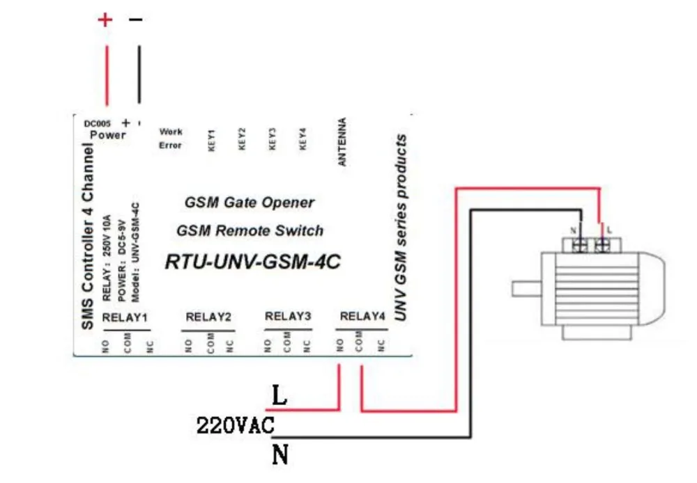 4 канальный релейный модуль SMS вызов контроллер GSM пульт дистанционного управления GSM ворот SIM800C STM32F103CBT6 5-12 В 2G