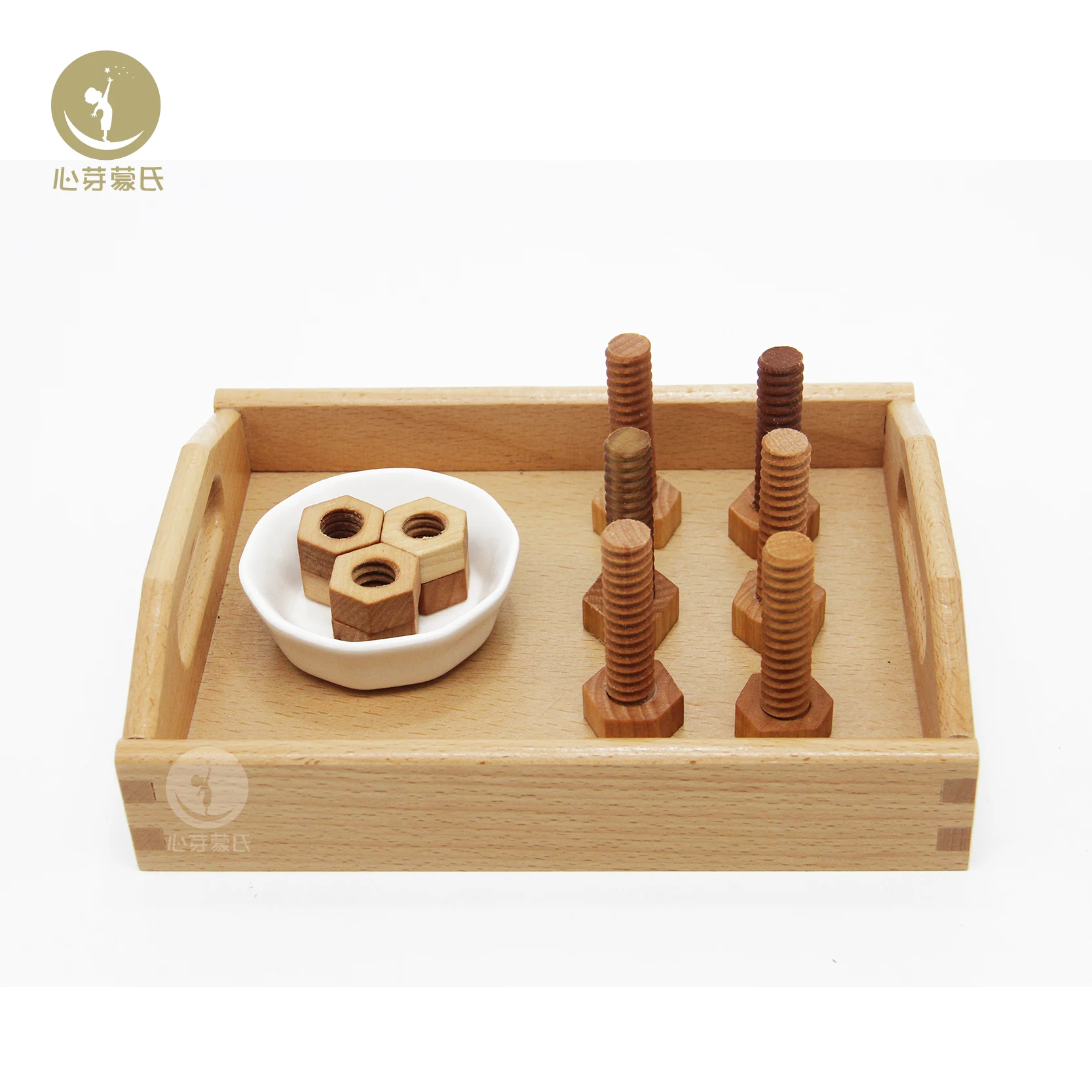 Montessori Wooden Toys Box Early Learning toys hand-eye coordination sensory toys Screw/unload screw teaching aids gift for kids