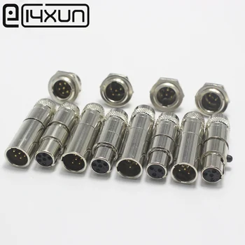 

1set Mini XLR 3 4 5 6Pin Female Plug / Male Socket Small XLR Audio Microphone Connector DIY MIC for Cable and PCB Soldered Board