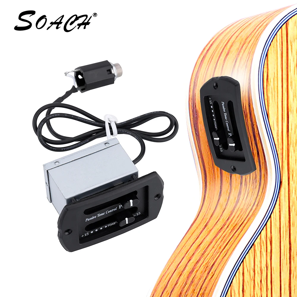 SOACH укулеле гитара EQ PS 900 двухполосный Эквалайзер Тюнер система с универсальным