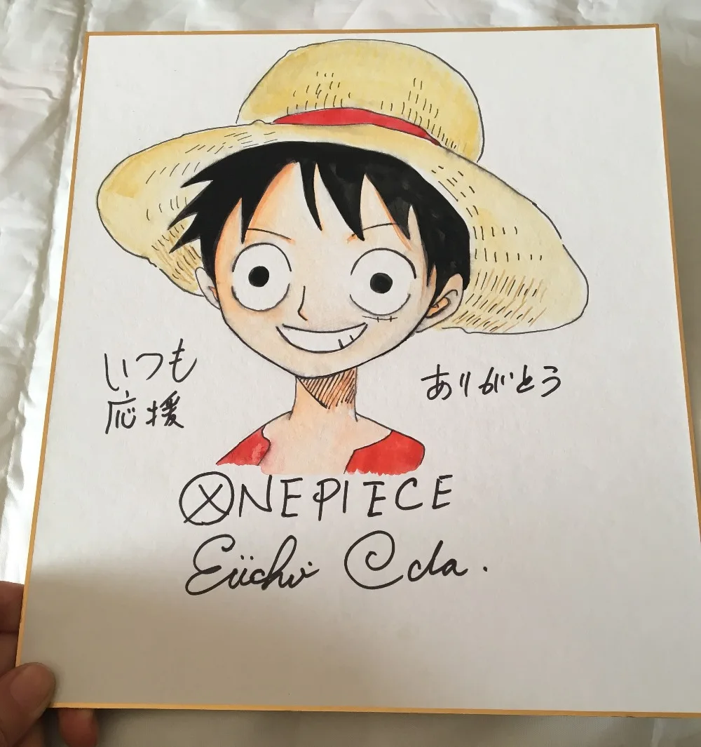 

signed Eiichiro Oda autographed board ONE PIECE J-pop limited version 012019