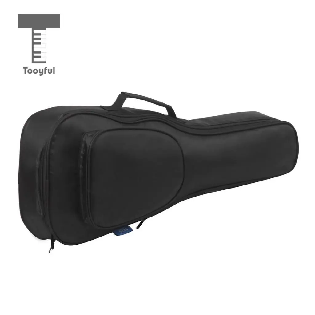 Tooyful 26 inch Ukulele Gig Bag Ukulele Case for Musical Instrument Accessory Black