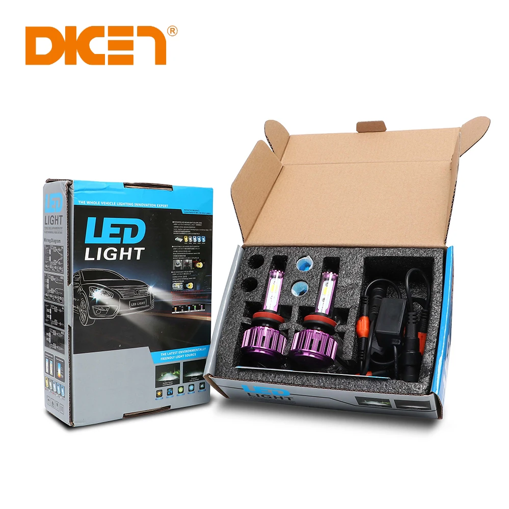 DIC H11 H13 H4 H3 LED Car Headlight Bulb Lamp Kit 3000K 6000K 8000K COB Decode Bulbs 6500K Headlamp Fog Lights 12V | Автомобили и